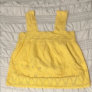 Angels Yellow Eyelet Camisole for Kids